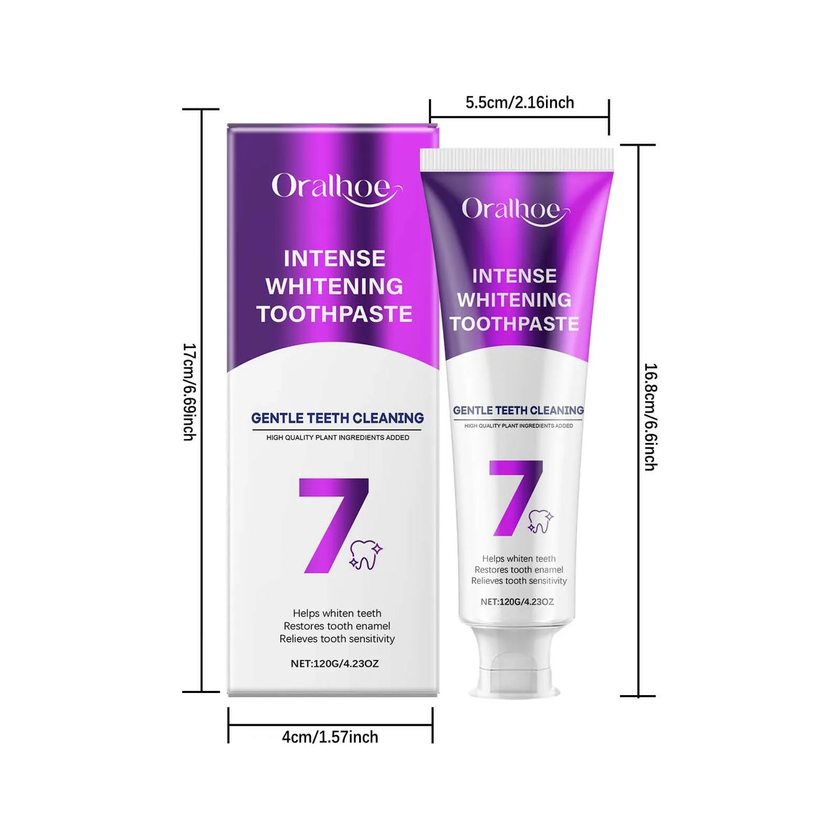 Oralhoe BrighteningToothpaste & Pulling Oil Mouthwash Set Stain Removal Fresh Breath Enamel Care Deep Clean for Daily Oral Care