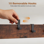 JHK 4-in-1 Coat Rack with Shoe Bench Entryway Bench with Shoe Storage Hooks Mudroom Storage Organizer with Shelves For Home