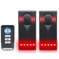 Wireless Car Vibration Burglar Alarm With Light 108dB Loud Car Door And Window Anti Theft Alarm Bike Motorcycle Security Alarm