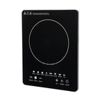 750W Electric Induction Cooker Glass PP Body 8 Presets Temp Adjustable for Dorm RV Home Restaurant & Hot Pot Use