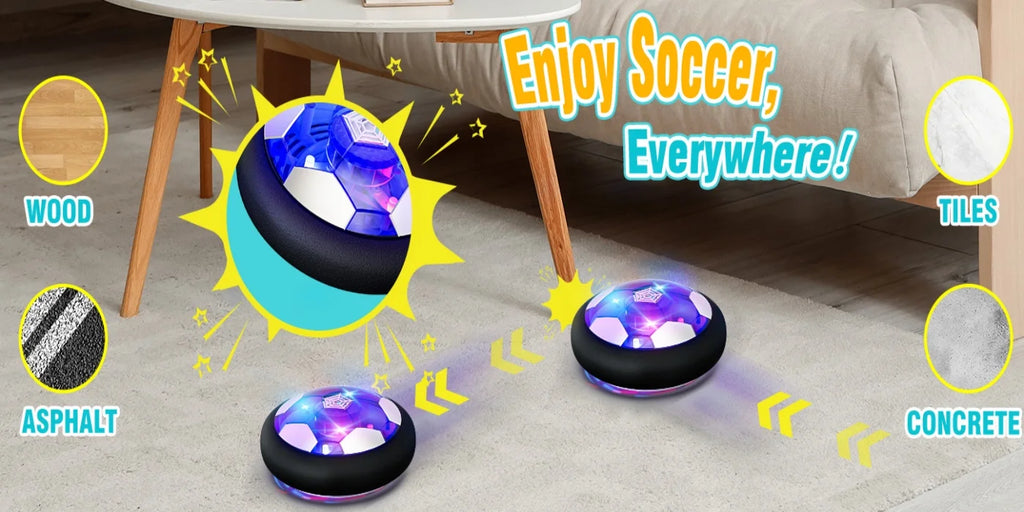 Hover Soccer Ball Kids Toy With Protective Foam Bumper And Colorful LED Lights ForBoys And Girls  (Battery supply)