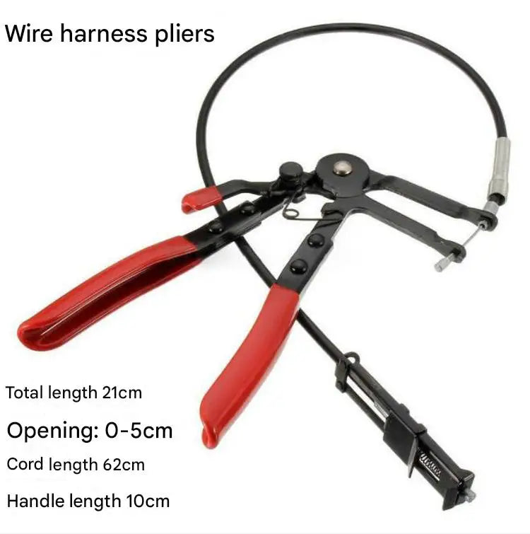 Car Hose Clamping Pliers Bendable Hose Clamps Cable Type Flex Cable Straight Hose Bundle Removal Long Clamps Auto Repair Tools
