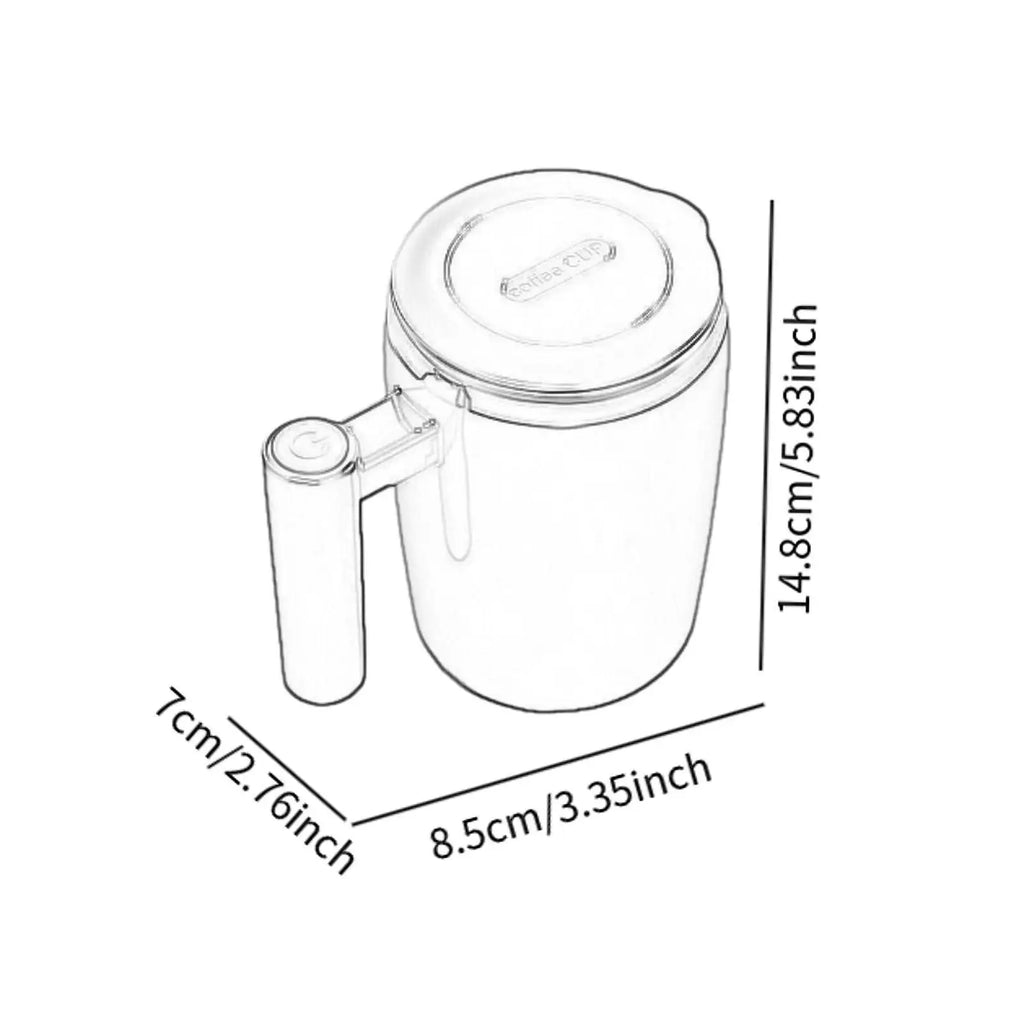 Auto Stirring Coffee Mug with Lid 400ml Birthday Gift Electric Mixing Cup for Tea Milk Hot Chocolate Coffee Women and Men