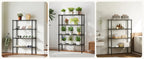 JHK 3-5 Tier Metal Wire Storage Shelves Adjustable Storage Racks Heavy Duty Standing Shelf Organizer for Living Room and Kitchen