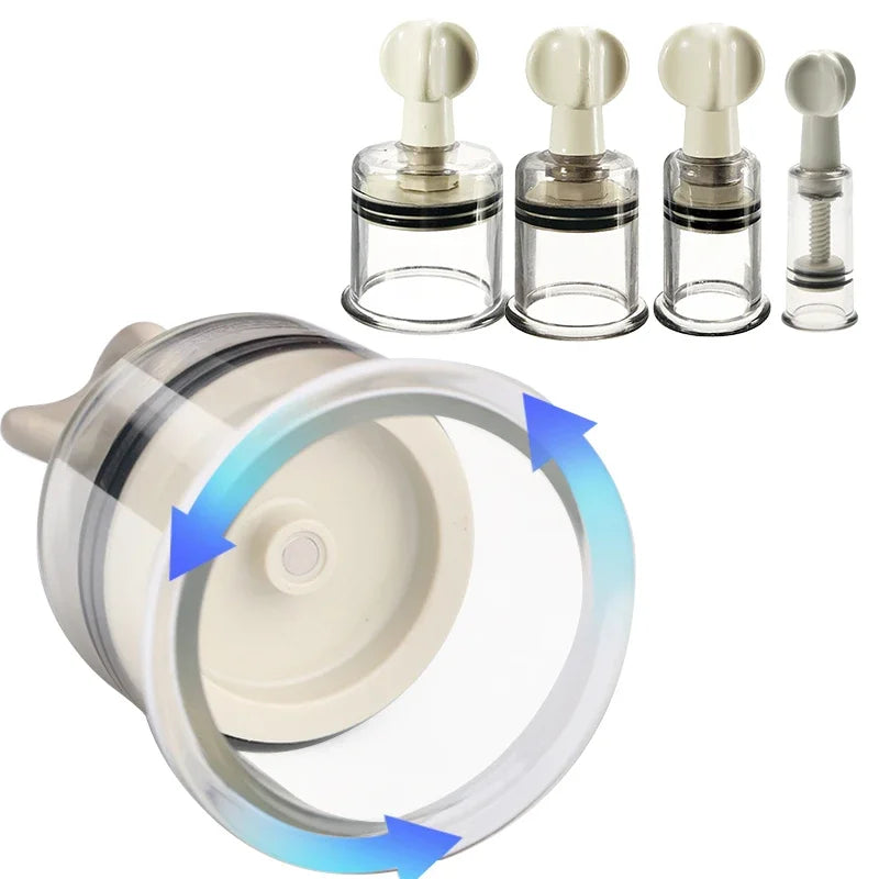 Professional Cupping Medical Chinese Vacuum Body Massager Vacuum Cupping Stimulation Nipple Sucker Inverted Suction Enlarger Cup