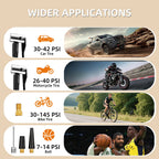 Cordless Mini Tire Inflator, 150 PSI Portable Air Compressor with Digital Display & LED Light, for Car, Motorcycle, Bike, Ball