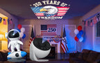 19-in-1 Galaxy Projector Starry Sky Night Light, 360° Rotate Planetarium Lamp with Independence Day Film Discs, LED Star Projector for Bedroom Home Decor, July 4th Patriotic Party Light, Kids Adults Gift, Timed & Adjustable