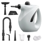 High Temperature Handheld Steam Cleaner 9 Piece Set, 350ML Portable Steamer For Kitchen Bathroom Car Tile And Grout Cleaning