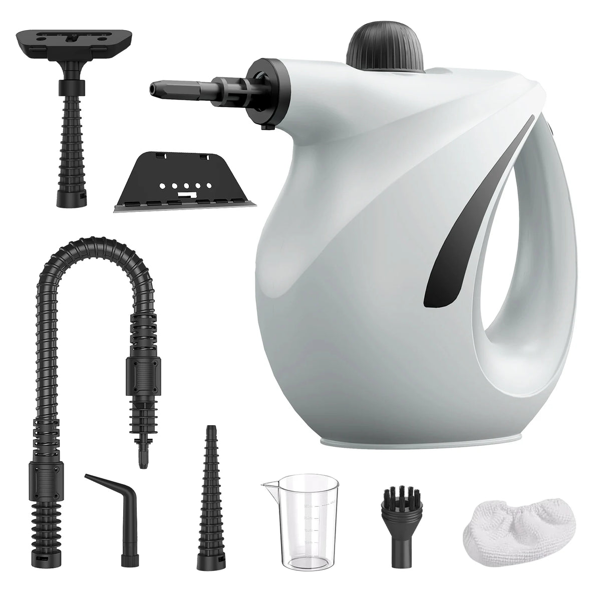 High Temperature Handheld Steam Cleaner 9 Piece Set, 350ML Portable Steamer For Kitchen Bathroom Car Tile And Grout Cleaning