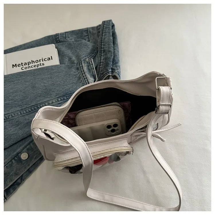 Y2k Harajuku Shoulder Bag Women Korean Transparent Ita Bag School Crossbody Bag Female Japanese Designer Preppy Handbag Purse