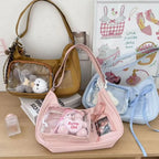 Y2k Harajuku Shoulder Bag Women Korean Transparent Ita Bag School Crossbody Bag Female Japanese Designer Preppy Handbag Purse