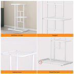 8 Tiers Metal Plant Stand, Indoor Outdoor 9 Potted Plant Holders, Tiered Plant Shelf, Metal Flower Display Rack For Gaden