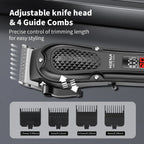 HIENA PRO Professional Hair Clipper Set Cordless Barber Kit and Hair Cutting Set Electric Foil Shavers and Beard Trimmers set