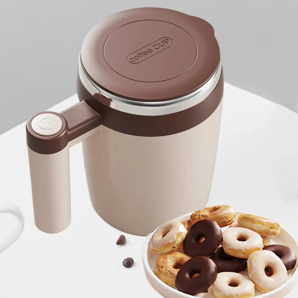 Auto Stirring Coffee Mug with Lid 400ml Birthday Gift Electric Mixing Cup for Tea Milk Hot Chocolate Coffee Women and Men