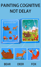 Magical Book Water Drawing Montessori Toys Reusable Coloring Book Magic Water Drawing Book Sensory Early Education for Children