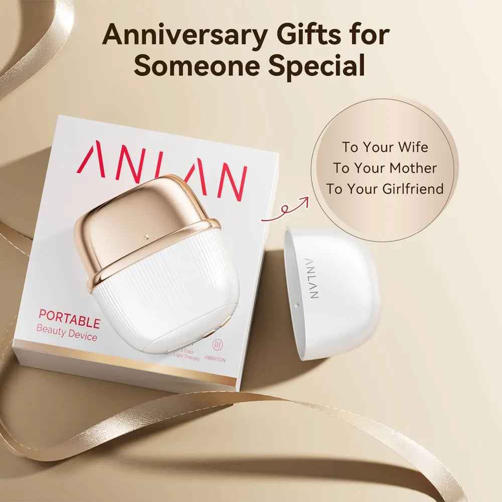 ANLAN Multi-Polar RF Beauty Device Skin Tightening Anti-Aging Wrinkle 3Color LED  Skincare 24K Gold Face Radiofrequency Massager