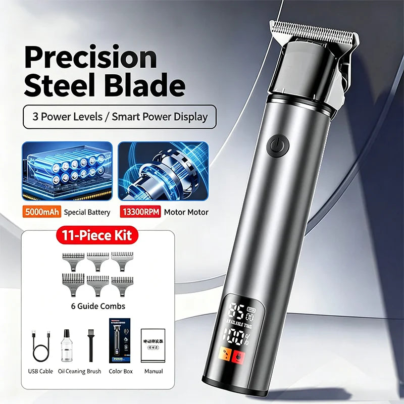Electric Hair Clipper for Home Use, Hair Salon Specific Oil Head Carving Hair Clipper, Shaving Head Divine Tool