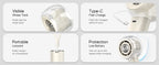 Misting Portable Handheld Fan 6000mAh Rechargeable Battery, Personal Mini Fans with 4 Strong Windfor Travel, Camping, Beach