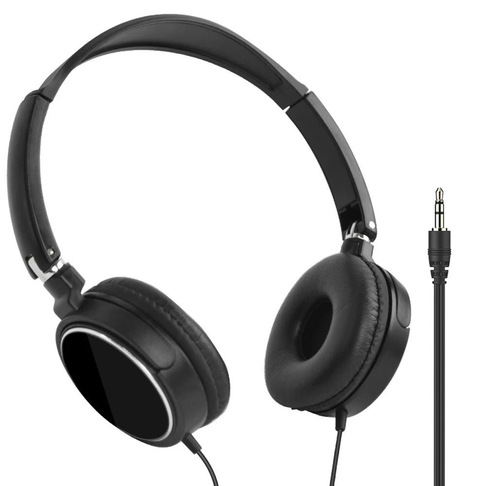 3.5mm Plug Wired Headphones Foldable Headphones Bass Stereo Fashion Music Earphones For PC MP3 Smartphones Tablet