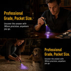 Mini 365nm/395nm UV Flashlight Usb Rechargeable UV Glue Curing Torch Cat Dog Pets Urine Tinea Money Ore Scorpion Detection Light