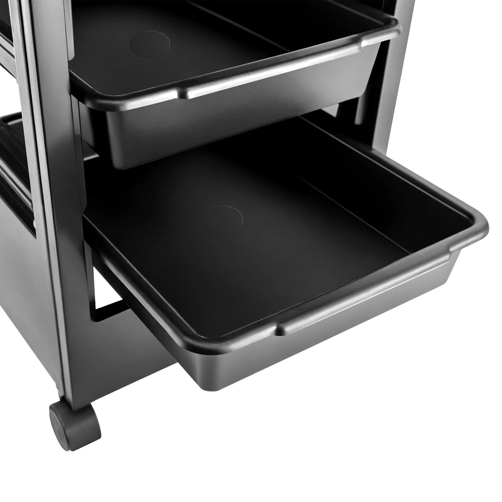 Salon Trolley Cart with Wheels and 5 Drawers, Multipurpose Beauty Cart, Hairdressing Rolling Cart for Barbershop Beauty Spa, Black