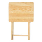 Indoor Folding TV Tray Table Portable Lightweight Solid Rubberwood Space Saving Easy Storage No Assembly Required Compact Design