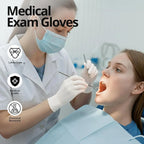 Heavy Duty White Nitrile Gloves, Anti-Slip & Cut Resistant, Perfect for Kitchen, Gardening, Car Wash, Industrial Cleaning