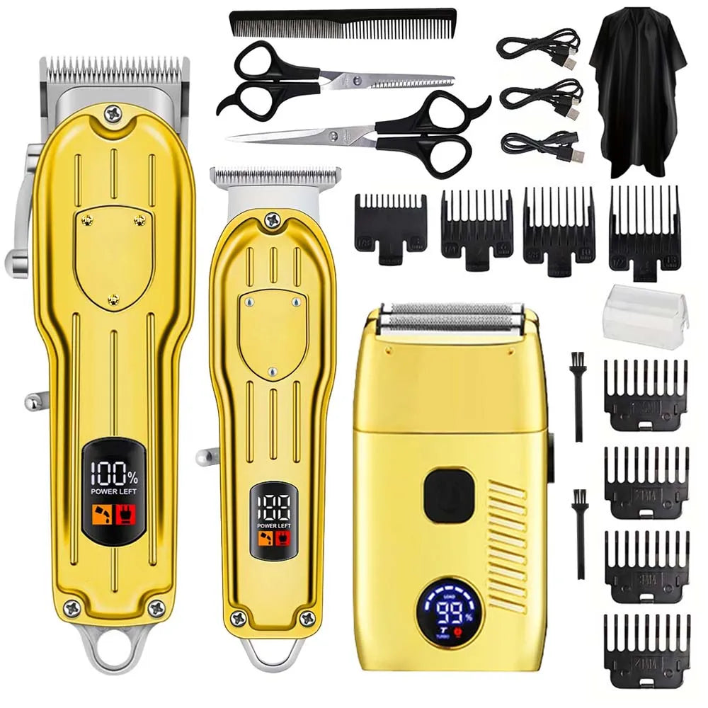 Hair Clippers Electric Razor Shavers for Men USB Rechargeable Clippers and Trimmer Beard Trimmer Barber Kit Professional Clipper