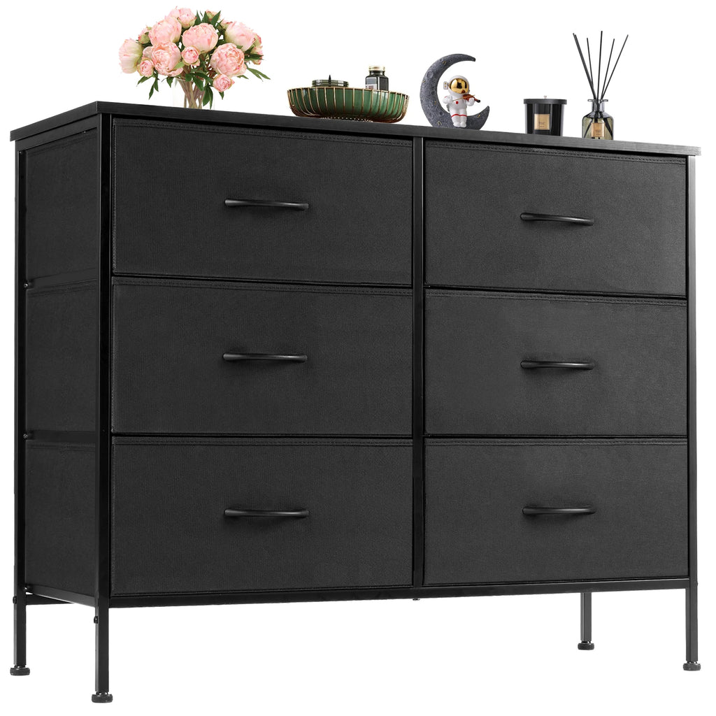 JHK 6 Fabric Cabinet For Living Room Drawers Beside Nightstand Tables Storage Closet Chest Clothes Display Of Furniture