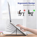 Foldable Laptop Stand Adjustable Portable Foldable Bracket Support Base ABS Plastic Holder For Macbook Laptop PC Accessories