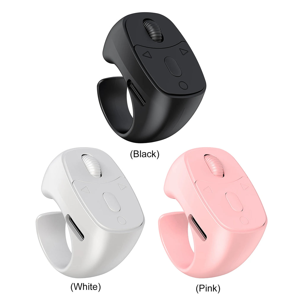 Bluetooth-Compatible 5.3 Remote Control Mouse Finger Ring Mouse Fingertip Remote Control Wireless Camera Shutter Selfie Button