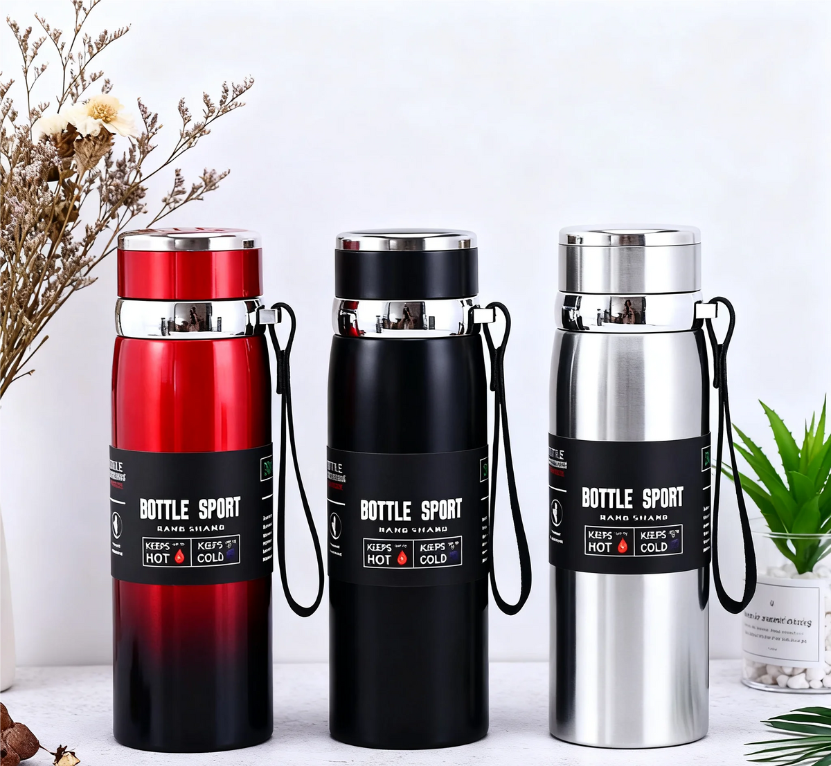 1L Thermal Water Bottle Keep Cold and Hot Water Bottle Thermos for Water Tea Coffee Vacuum Flasks Stainless Steel Thermos Bottle
