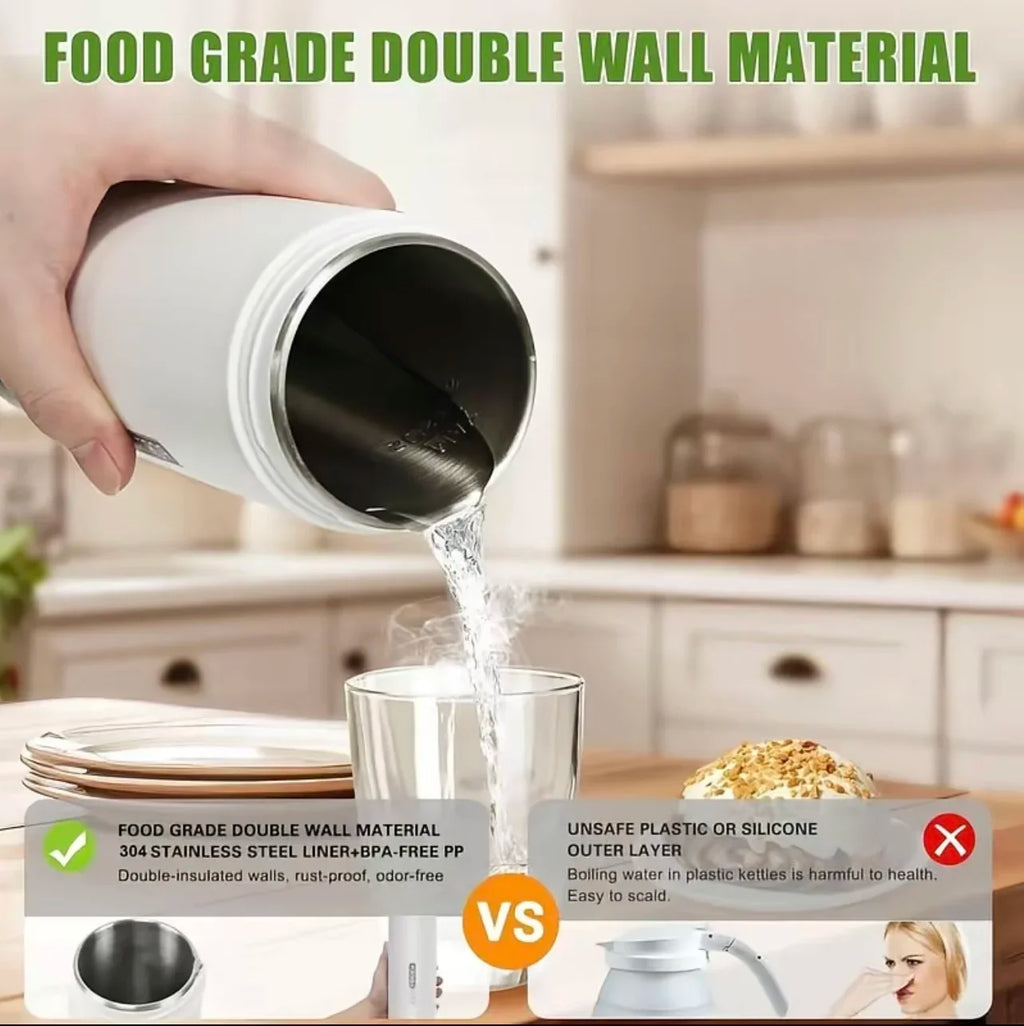 4 Temperature Electric Heating Kettle Leakproof Portable Fast Water Boiling Thermos Bottle Portable 220V 110V Hot Water Cup