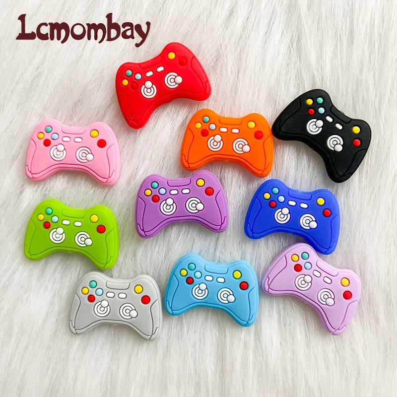 10pcs New Game Handle Silicone Beads Teether Food-Grade Chewing Teeth Bead DIY Nipple Chain Jewelry Accessories