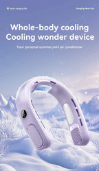 N90 Neck Fan Semiconductor Cooling 5-Speed Bladeless Wearable Fan USB Rechargeable Portable Outdoor Travel Camping