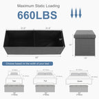 JHK Folding Storage Ottoman Bench Living Room Hidden Storage Footstool Toy Box Bedroom Strong Load-bearing Capacity Stool