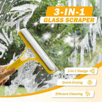 3 in 1 Window Cleaning Squeegee Multi Function Glass Mirror Wiper with Spray Bottle Microfiber Scrub Household Car Cleaner Tools