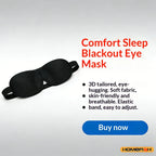 Breathable 3D Adjustable Sleep Mask – Blocks Light, Allows Air Circulation for Eyes, Unisex Comfort Fit