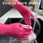 2/20/50/100pcs Black Disposable Nitrile Gloves, Latex-Free Waterproof Anti-Static Multi-Purpose Work Gloves, Powder-Free, Suitable For Kitchen, Bathroom, Home, Hair Dyeing, Beauty Salon, Painting, Craft Protection Gloves [No