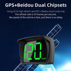 NEW Universal Car GPS Digital HUD Speedometer Dual Chips KMH MPH Reminder Meter HD LCD Display Plug Play For All Vehicle PH043