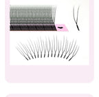 DIYDAY U-shaped YY Eyelash Extension Premium PBT Double Layer U-Shaped YY Lashes Ultra Soft Featherlight False Mink UY Eyelashes