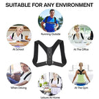 Men and Women Sitting Posture Correction Belt Shoulder Straight Back Back Posture Correction Belt Hunchback Corrector Adult