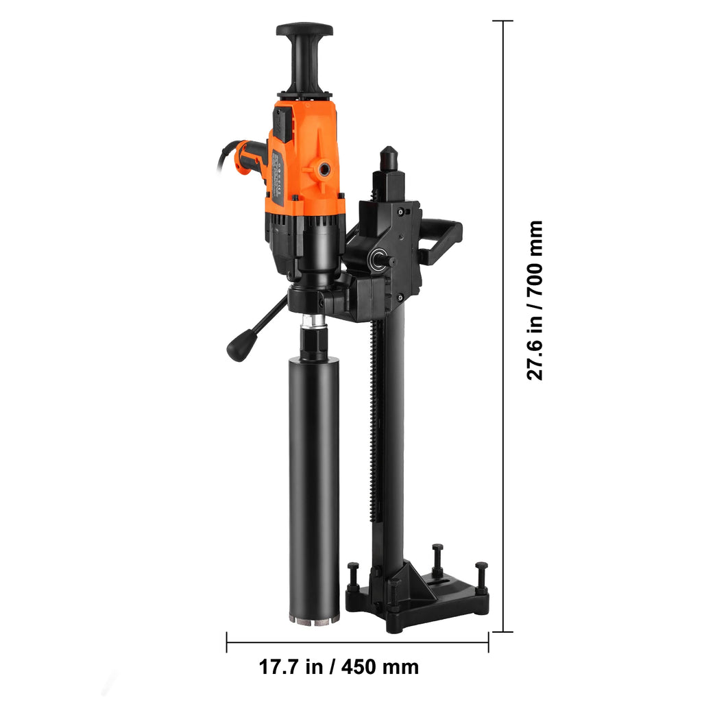 SucceBuy 2000W/2600W Handheld Core Drill Machine Drilling Diameter Wet&Dry Diamond Core Drill Rig Rugged Concrete Core Drill