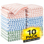 30-pack Non-stick, Sewage-resistant, Corrugated Microfiber Kitchen Cloths - Household Cleaning Cloths