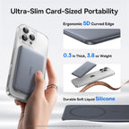 Baseus 5000mAh Magnetic Power Bank 15W PD 20W Wired Charging Thin Card-Sized Slim Portable Powerbank for iPhone 17 Samsung