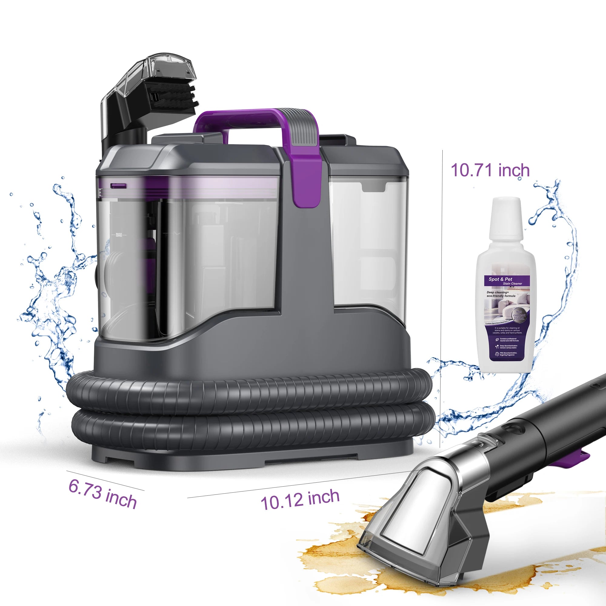 YISORA C9 Portable Carpet & Upholstery Cleaner Machine, 15Kpa 13.5ft Corded Spot Cleaner for Carpet, Sofa, Car Seat