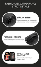 Barber Electric Clipper Bag Black Salon Hairdressing Tool Storage Bag Carrying High-capacity Travel Shaver Organizer Box Holder