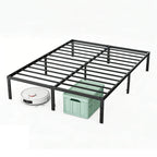 JHK 18IN Tall Basic Metal Platform Bed Frame Sturdy Steel Heavy Duty with Storage Space Bedroom Frames Slat Support For Home