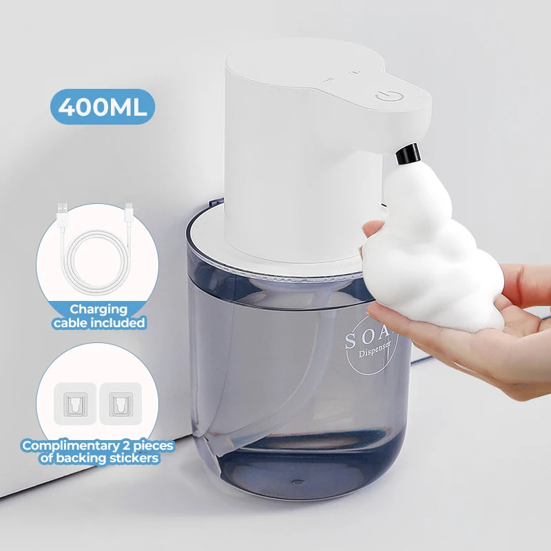Automatic sensor soap dispenser, foam hand washing device, portable soap bottle, 500ml soap distribution device, in bathroom