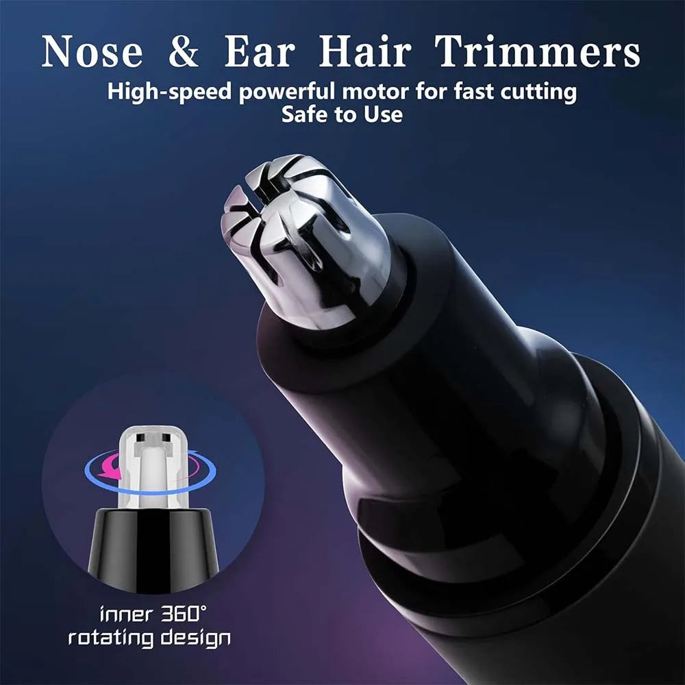 Rechargeable Nose & Ear Hair Trimmer for Women & Men Nose Hair Shaver for nasal clearance - portable grooming tool Easy Clean Cordless Trimmer